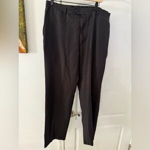Louis Raphael Black Pinstripe Tailored Pant SZ 36X32